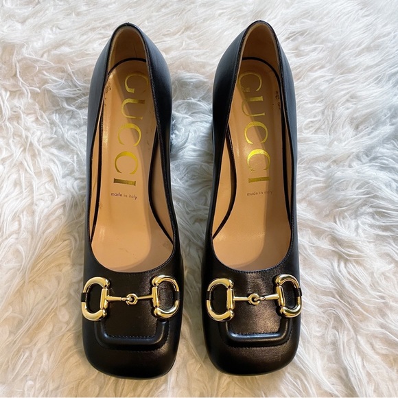 Gucci Horsebit Pump In Black Leather size 39.5 Authentic - Picture 7 of 14